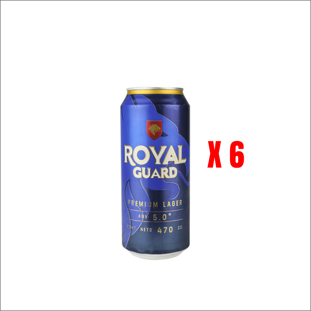 Cerveza Royal Guard lata 473 CC x6